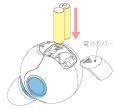 電動鼻水吸引器バリキュー、電池装着方法
