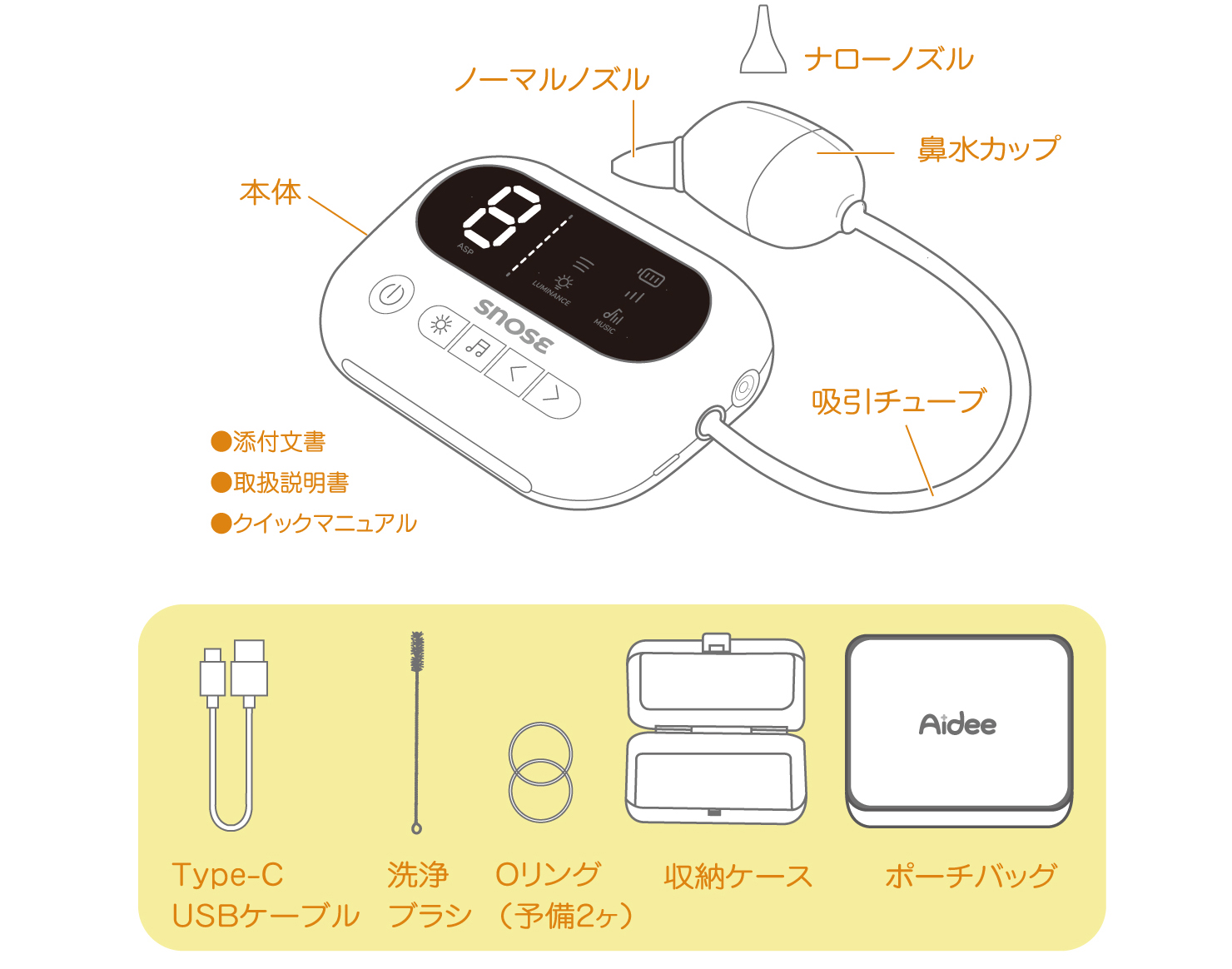 充電式電動鼻吸い器 SNOSE(スノーズ)