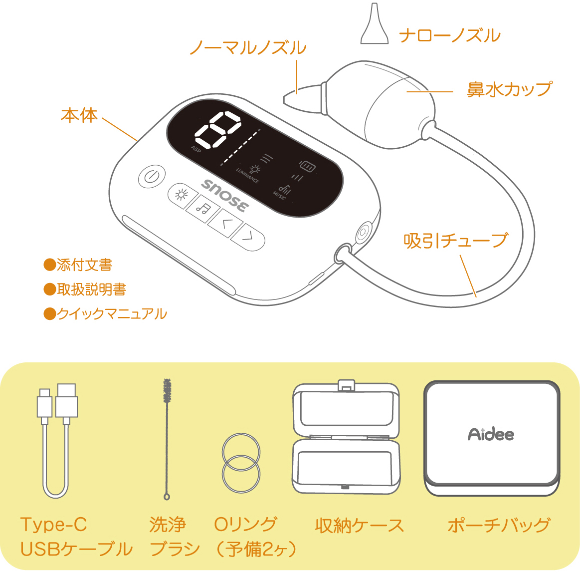 充電式電動鼻吸い器 SNOSE(スノーズ)